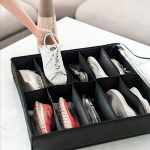 جاکفشی زیر تختی 10 خانه ای پارچه ای