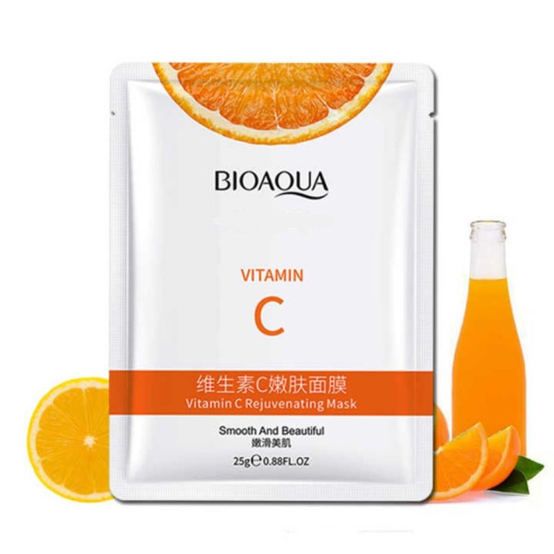 ماسک صورت ورقه ای ویتامین سی بیوآکوا VITAMIN C BIOAQUA