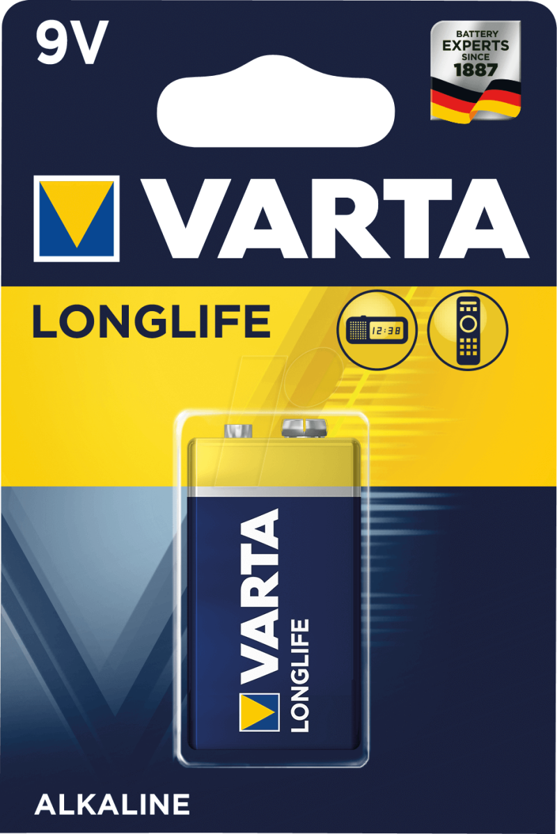 باتری کتابی آلکالاین وارتا VARTA 9V