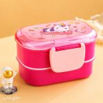 ظرف غذای مهد کودک و مدرسه عروسکی + قاشق چنگال مایکروویو