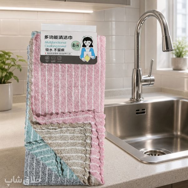 دستمال نظافت میکروفایبر 4 عددی CLEAN TOWEL
