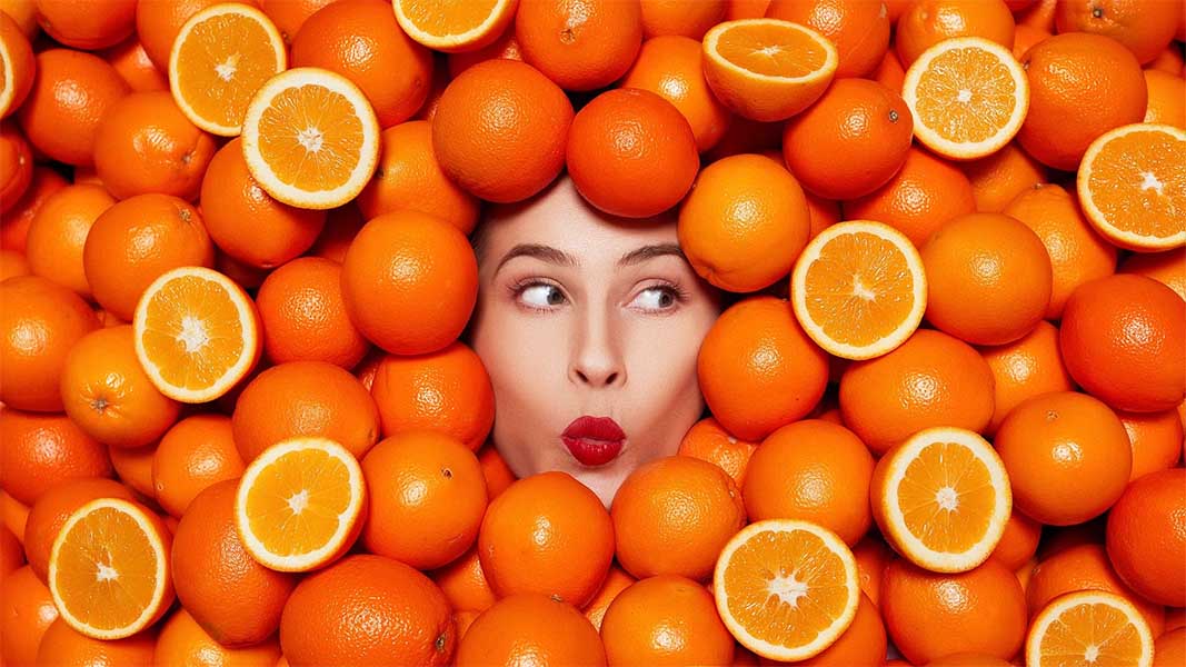 پرتقال برای درخشندگی پوست