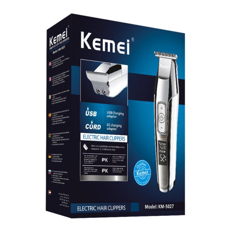 ماشین اصلاح دیجیتال و صفر زن شارژی کیمی KEMEI KM-5027