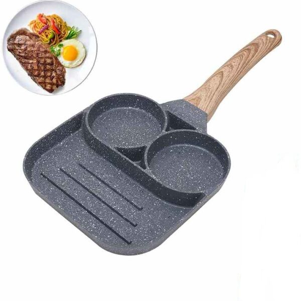 تابه 3 خانه نچسب چدنی