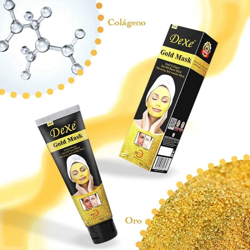 ماسک صورت طلا پاکسازی و ترمیم منافذ 24K GOLD MASK DEXE - Image 2