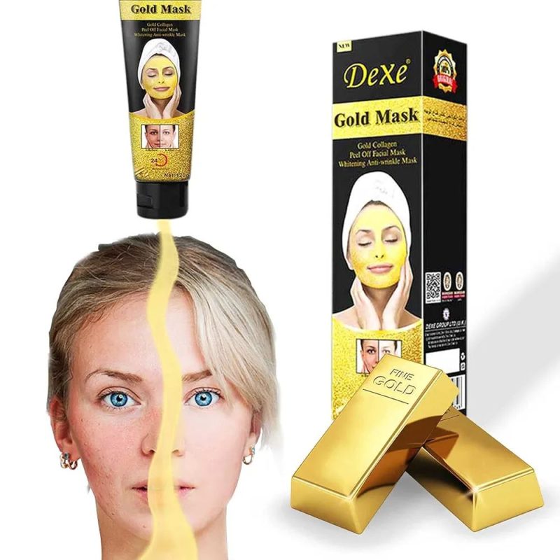 ماسک صورت طلا پاکسازی و ترمیم منافذ 24K GOLD MASK DEXE - Image 6