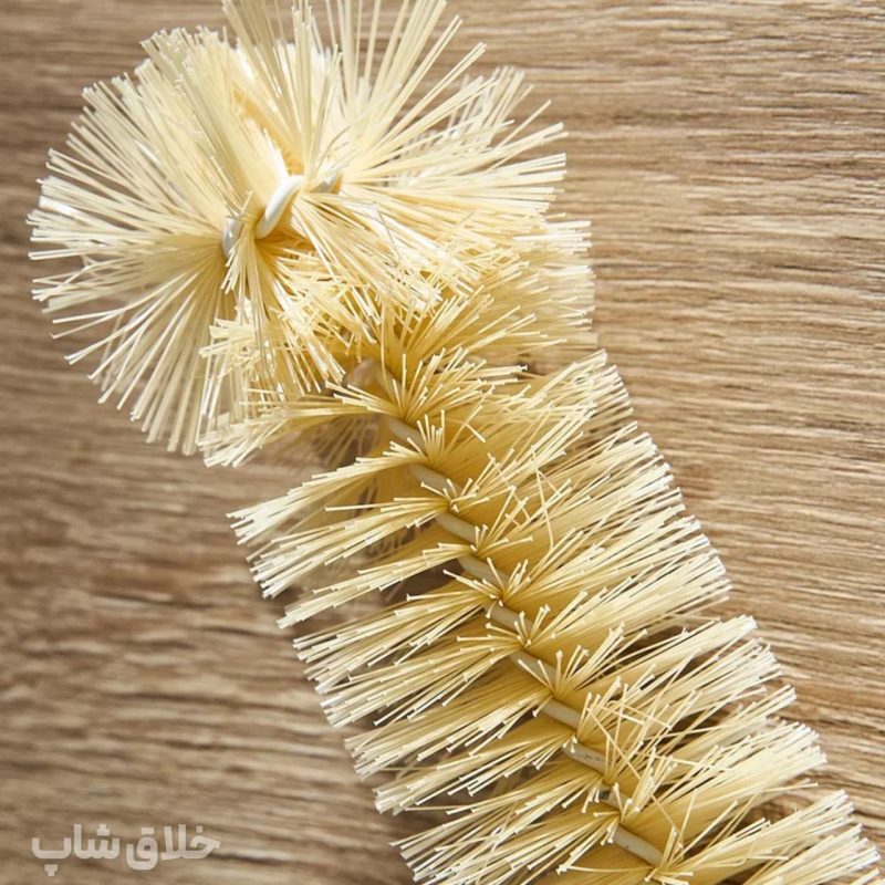 فرچه شستشو بطری و داخل ظروف دسته چوبی مدل WS_3033_C