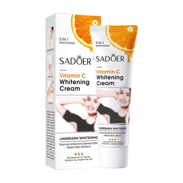 کرم روشن کننده نقاط بدن SADOER حاوی ویتامین سی 50g