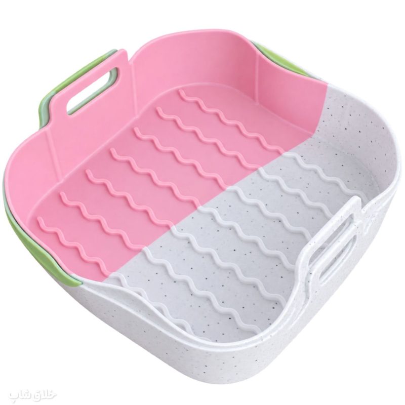 ظرف سیلیکونی هواپز سایز 20 و 24 مربع (دارای فودگرید سرخ کن بدون روغن) کد X206 - Image 4