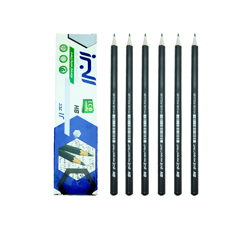 مداد مشکی پلیمری البرز (6 عددی) Alborz Graphite Pencil