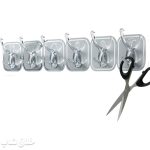 قلاب آویز چسبی 6 ردیف جالباسی پشت چسبدار - Image 4