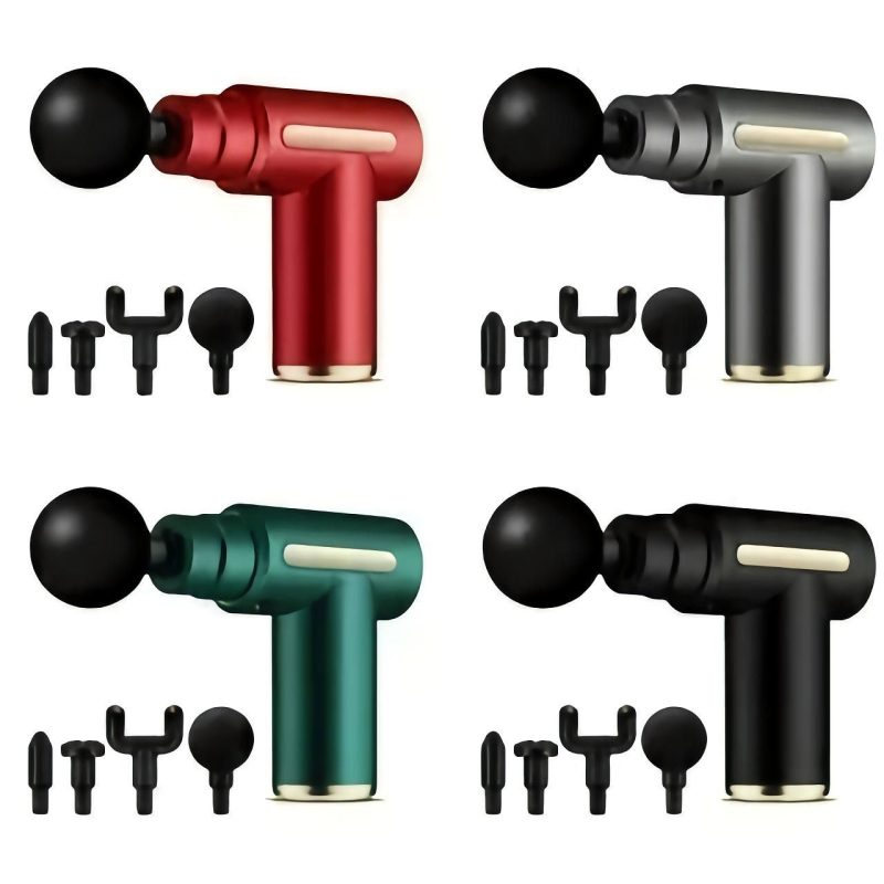 ماساژور تفنگی شارژی 4 سر مدل اقتصادی Massage gun 25W