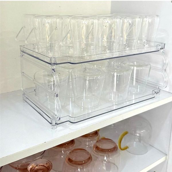 راف دو طبقه اکرولیک نظم دهنده کابینت