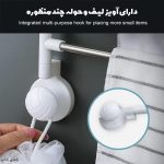 آویز حوله آشپزخانه و سرویس بهداشتی ساکشن دار 3 شاخه