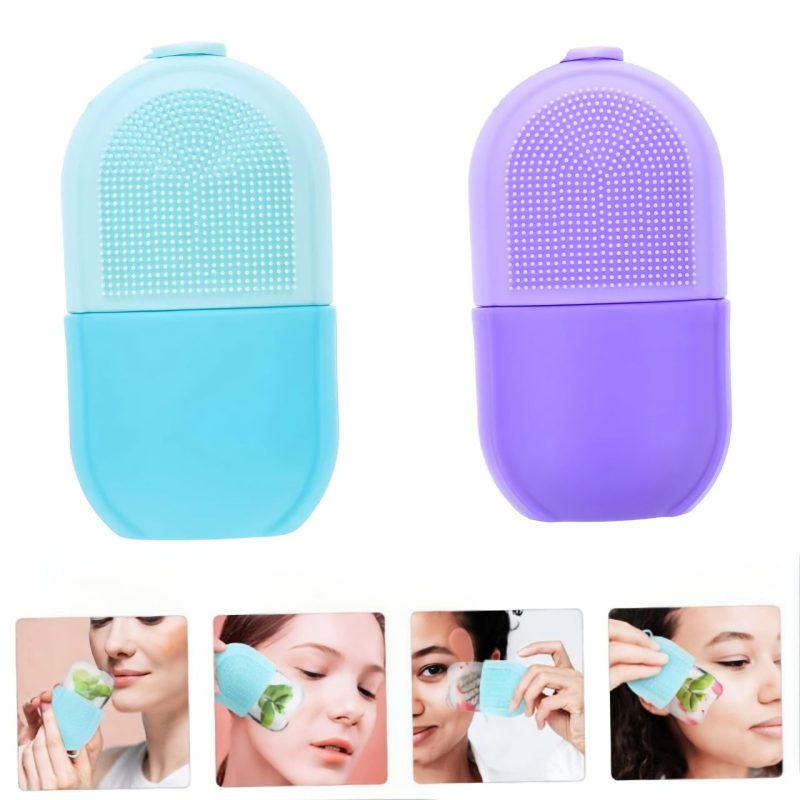اسکراب یخ سیلیکونی صورت ماساژور یخی | کاهش منافذ باز، رفع تیرگی و شادابی پوست - Image 1
