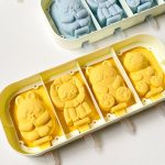 قالب بستنی شکلات و ژله فانتزی سیلیکونی 4 عددی همراه چوب بستنی
