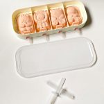 قالب بستنی شکلات و ژله فانتزی سیلیکونی 4 عددی همراه چوب بستنی