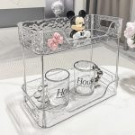 استند آشپزخانه و حمام کریستالی نظم دهنده 2 طبقه