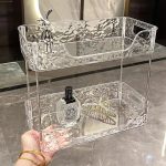 استند آشپزخانه و حمام کریستالی نظم دهنده 2 طبقه