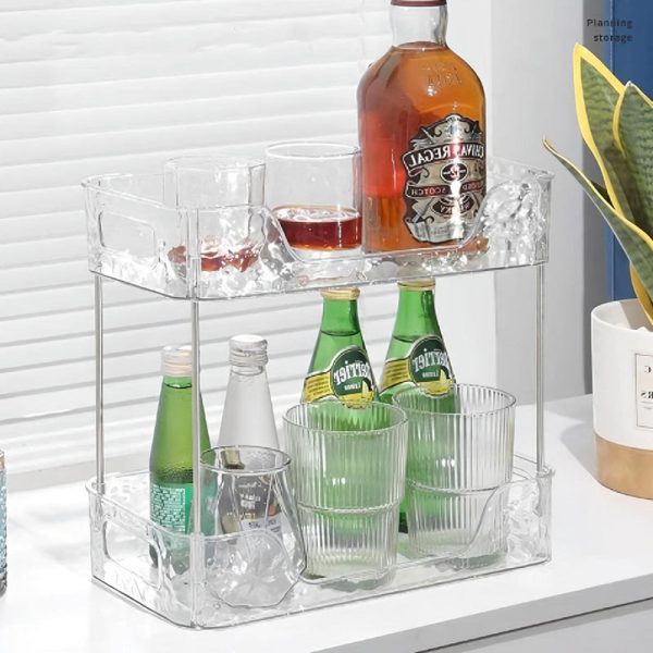 بهترین ارگانایزرها برای خانه های کوچک 1 استند آشپزخانه و حمام کریستالی نظم دهنده 2 طبقه