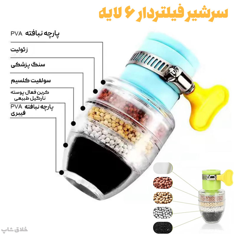 سرشیر آب فیلتردار 6 لایه 1 سرشیر آب فیلتردار 6 لایه