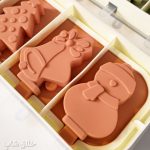 قالب بستنی شکلات و ژله فانتزی سیلیکونی 4 عددی همراه چوب بستنی
