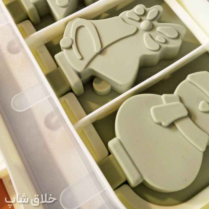 قالب بستنی شکلات و ژله فانتزی سیلیکونی 4 عددی همراه چوب بستنی