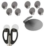 آویز دیواری استیل 9 عددی چسبدار B-176