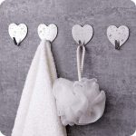 آویز دیواری استیل طرح قلب 3 عددی