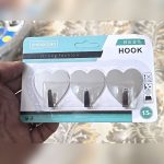 آویز دیواری استیل طرح قلب 3 عددی