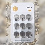 آویز دیواری استیل 9 عددی چسبدار B-176