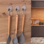 آویز دیواری استیل 9 عددی چسبدار B-176