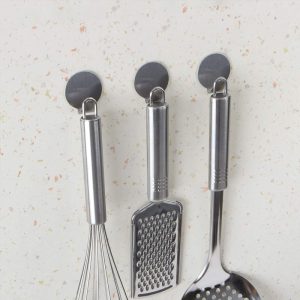 آویز دیواری استیل 9 عددی چسبدار B-176