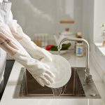 دستکش ظرفشویی توپشمی ساق بلند