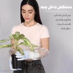 دستکش ظرفشویی توپشمی ساق بلند