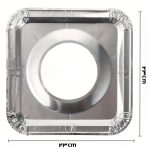 ابعاد فویل دور شعله گاز مربعی بسته 10 عددی