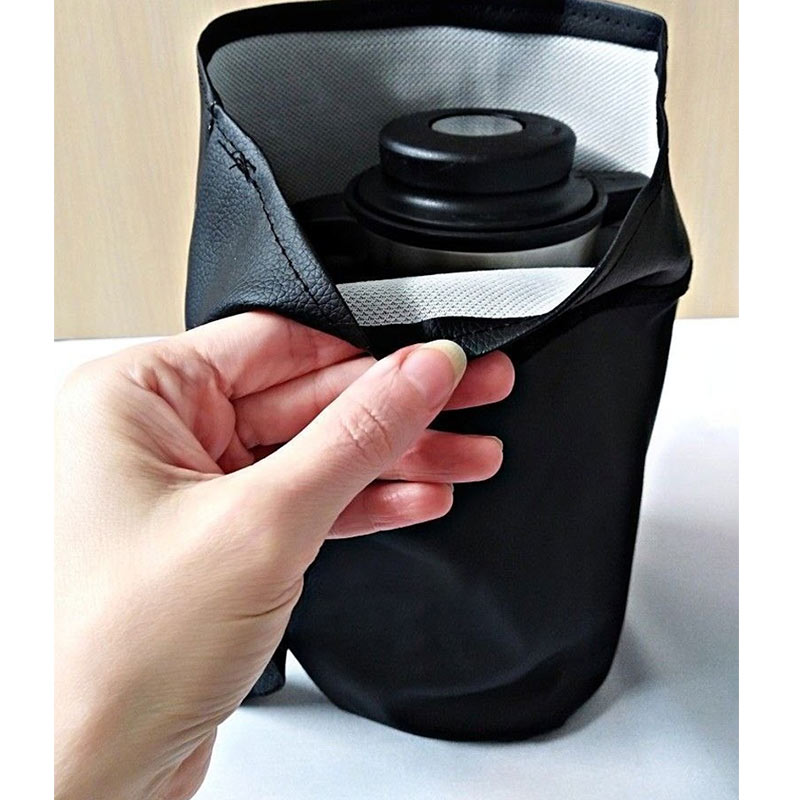 کیف فلاسک و کیسه زباله خودرو چرمی 1 کیف فلاسک خودرو و کیسه زباله خودرو چرمی