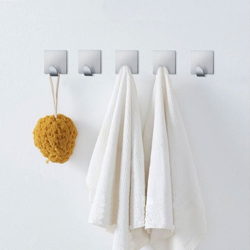 wall-hook-9 (3) هوک دیواری استیل بدون سوراخ کردن دیوار 9 عددی کد B-168