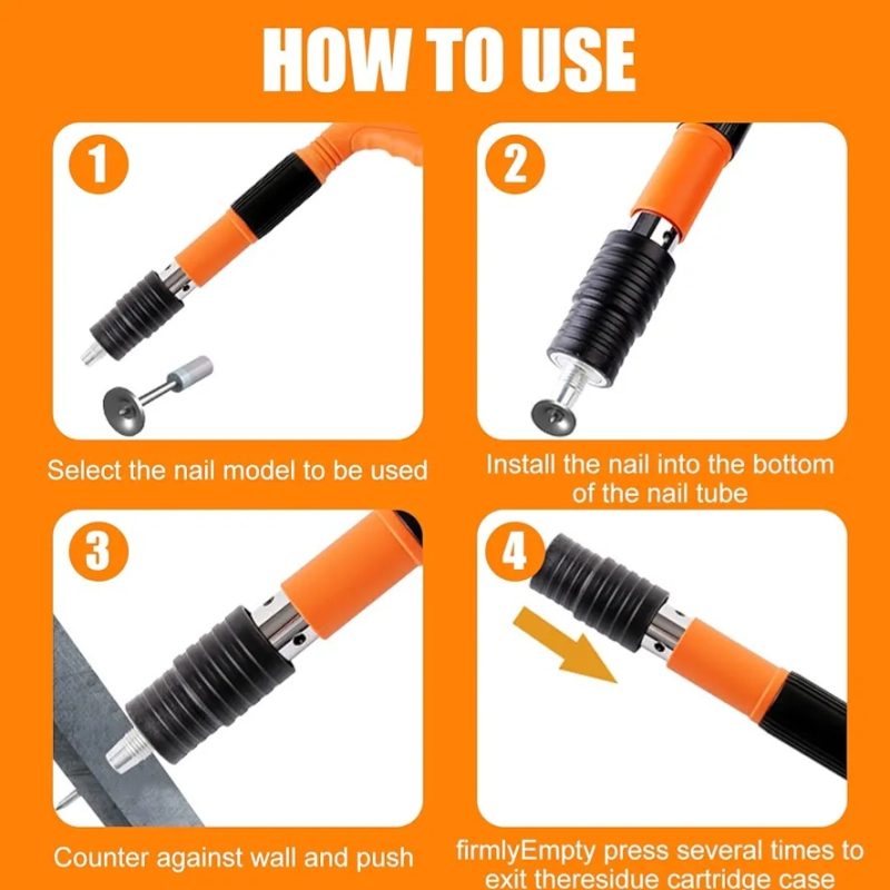 میخکوب تفنگی +50 میخ چاشنی AIR NAILER - Image 6