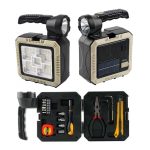 چراغ اضطراری سولار و جعبه ابزار چند کاره
