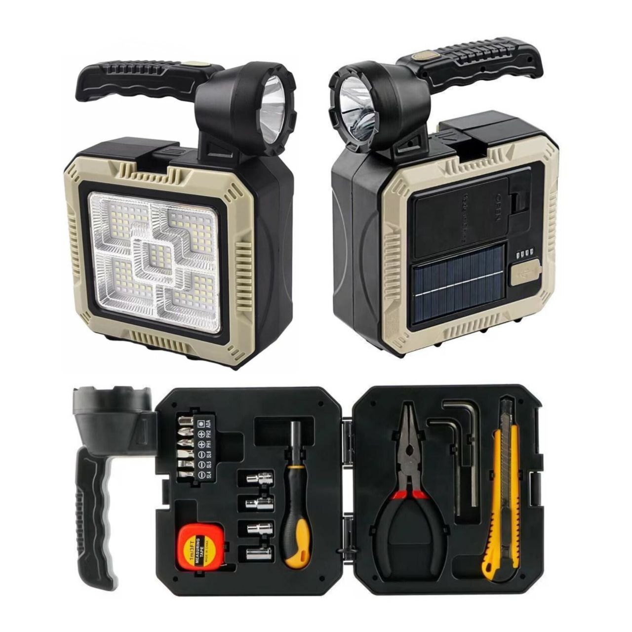 Cheragh solar dbmmeee چراغ اضطراری سولار و جعبه ابزار چند کاره