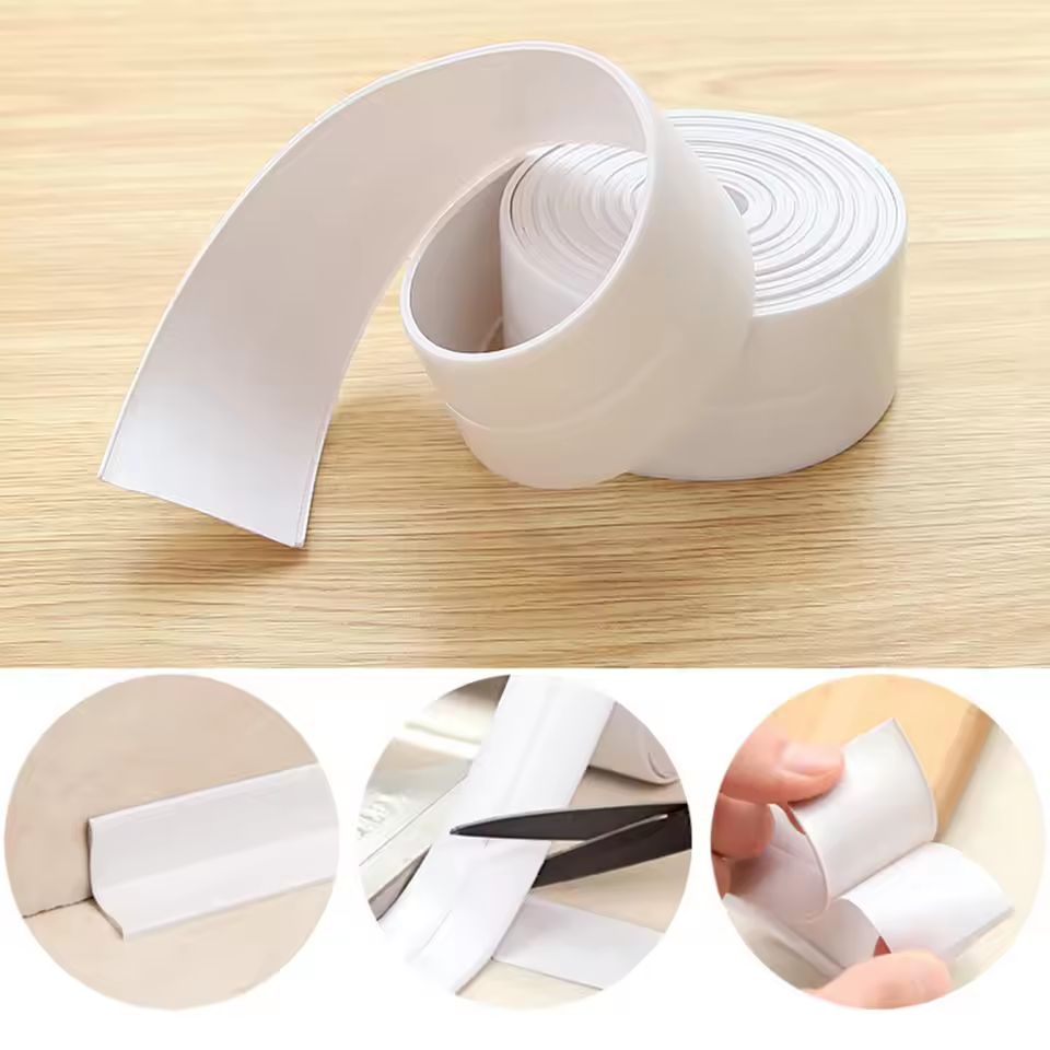 نوار چسب عایق دور سینک گاز و توالت فرنگی سفید 320 سانتی متر 2 نوار چسب عایق دور سینک گاز و توالت فرنگی 320 سانتی متر