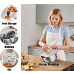 رنده و لگن آبکش دار 9 کاره استیل