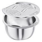 رنده و لگن آبکش دار 9 کاره استیل