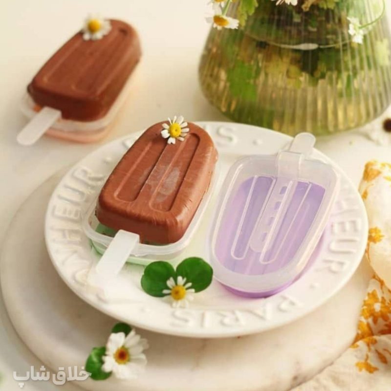 قالب بستنی شکلات و ژله سیلیکونی درب دار