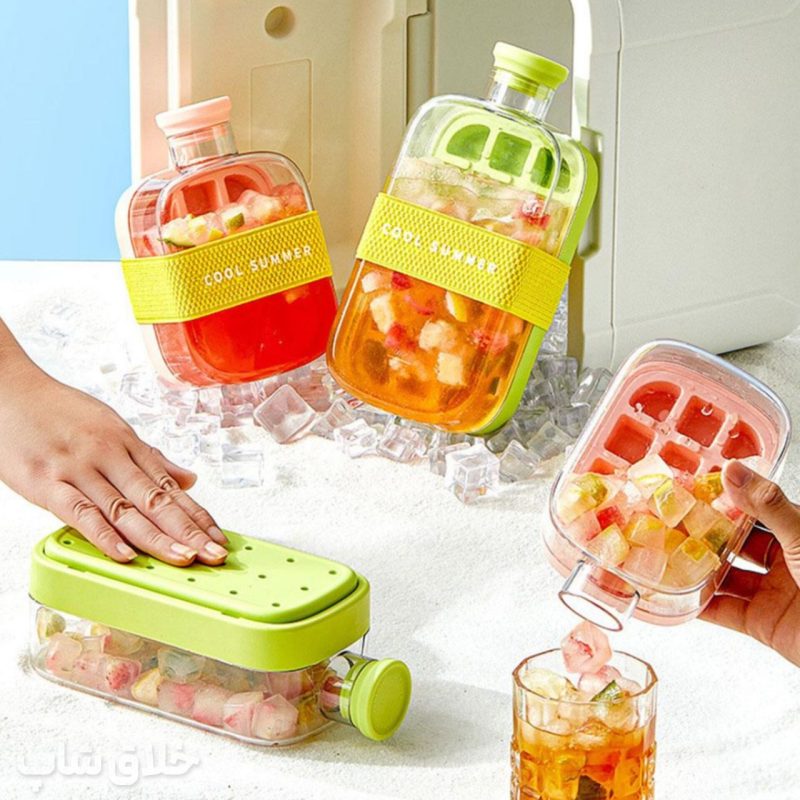 تراول ماگ یخ ساز نی دار شفاف 500ML