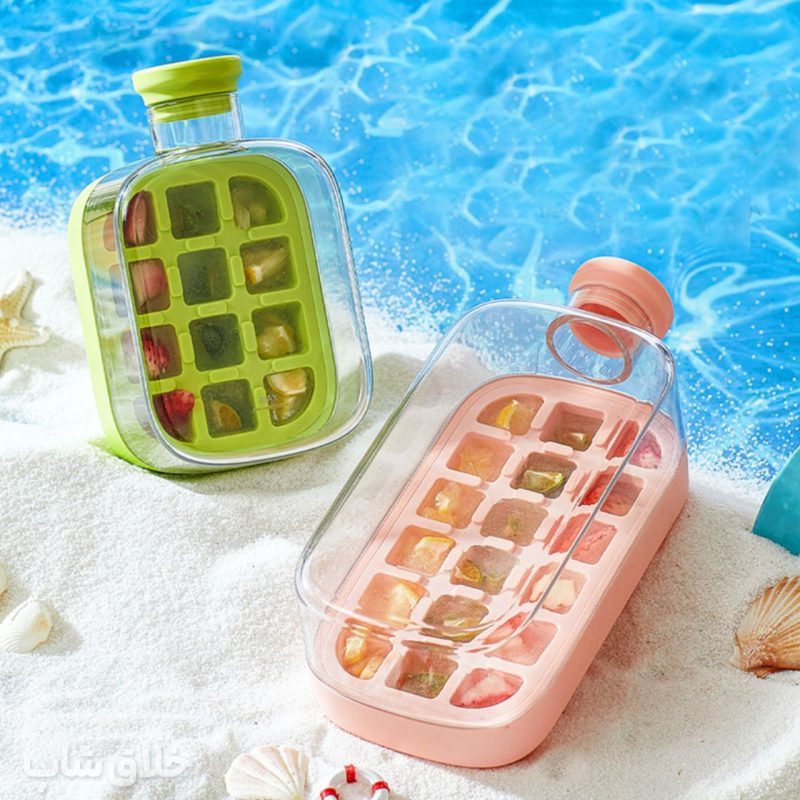 تراول ماگ یخ ساز نی دار شفاف 500ML