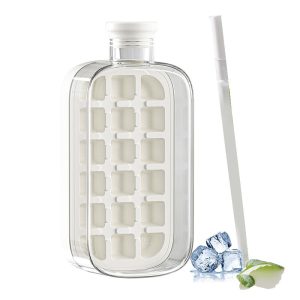 قمقمه یخ ساز نی دار شفاف 800ML