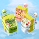 قمقمه یخ ساز نی دار شفاف 800ML
