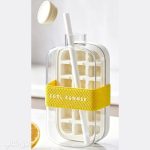 قمقمه یخ ساز نی دار شفاف 800ML